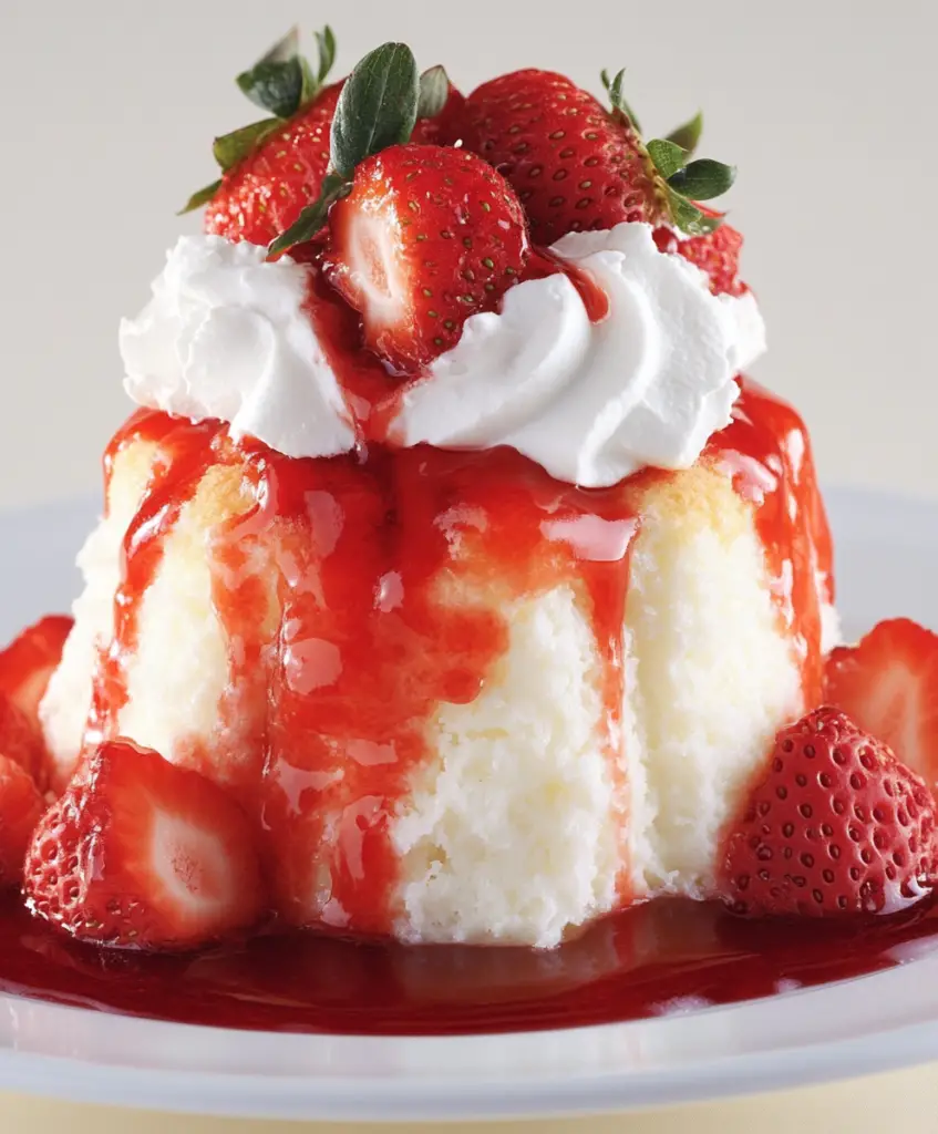Postre de Ángel con Fresas