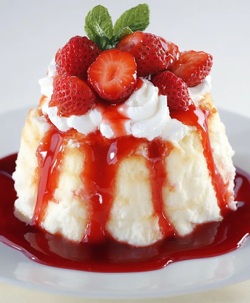 Postre de Ángel con Fresas