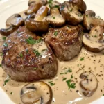 Filet Mignon Crémeux au Boursin et Champignons