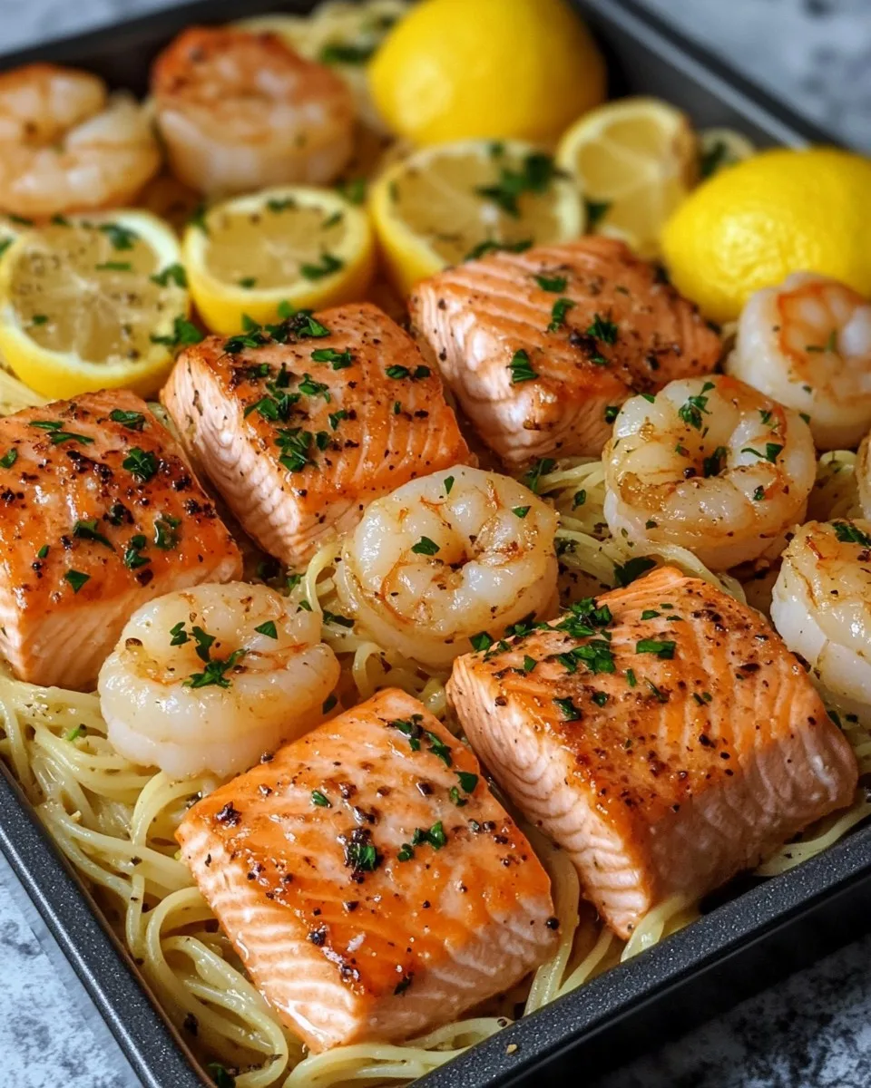 Pasta de Mariscos con Mantequilla de Ajo