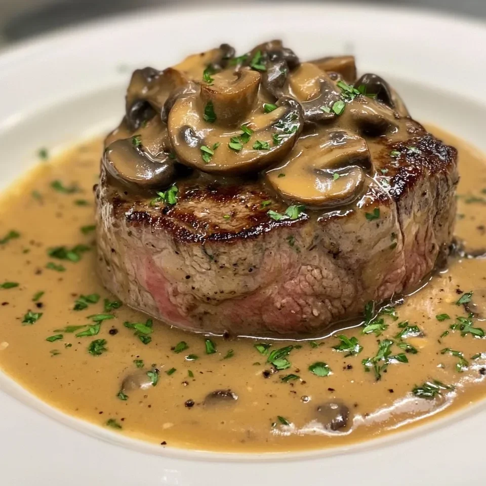 Filete Diana Flambeado Clásico con Salsa de Champiñones