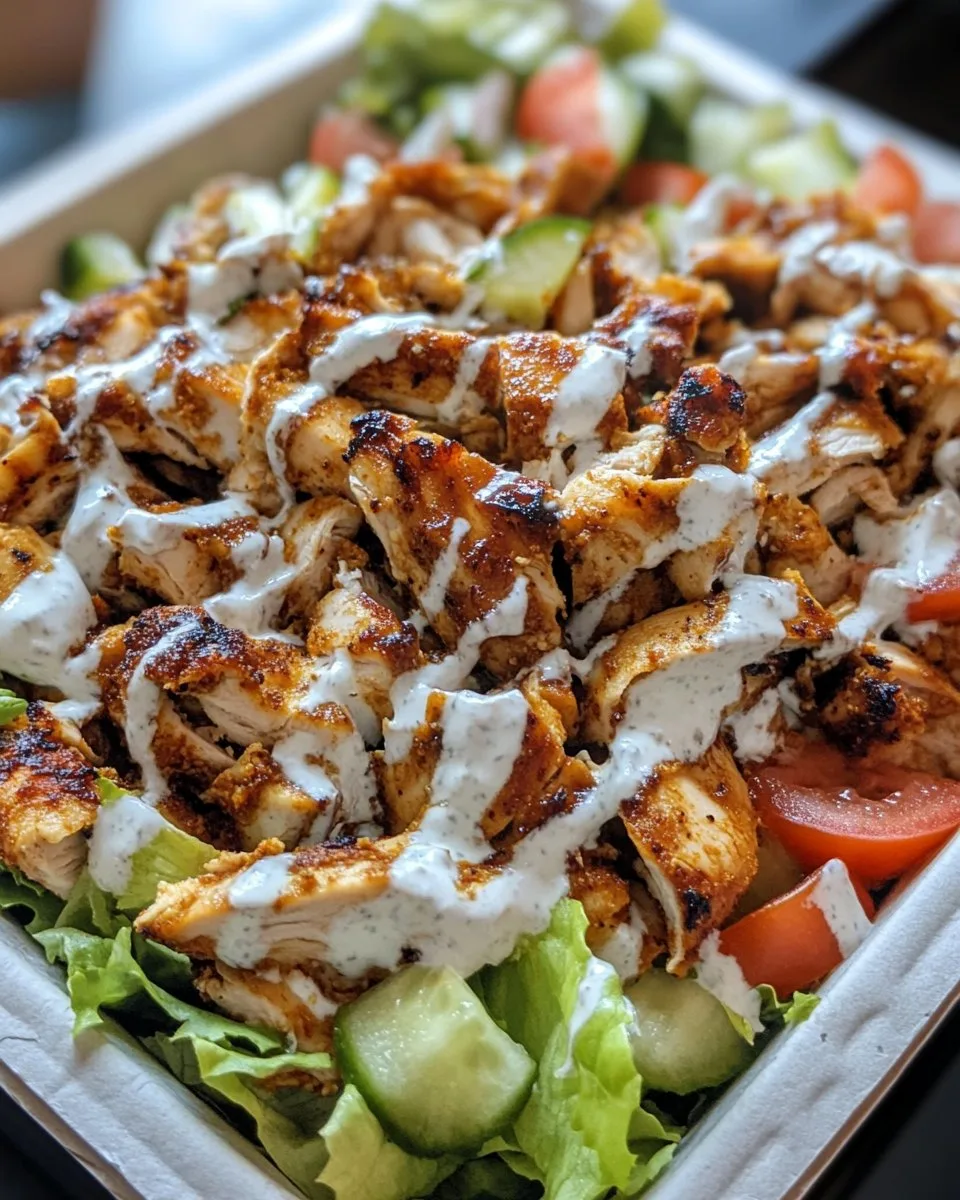 Shawarma de Pollo con Salsa de Ajo Cremosa