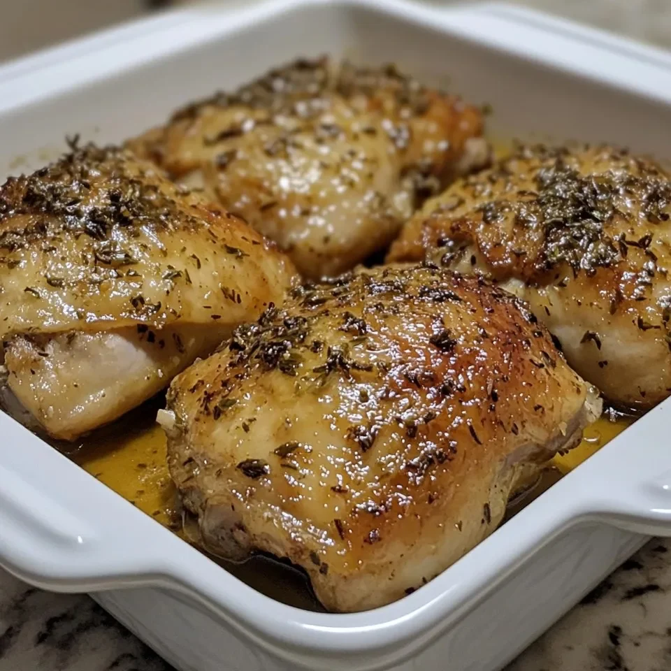 Muslos de Pollo con Ajo y Azúcar Moreno