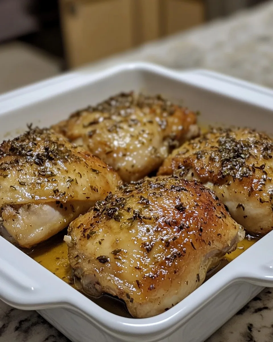 Muslos de Pollo con Ajo y Azúcar Moreno