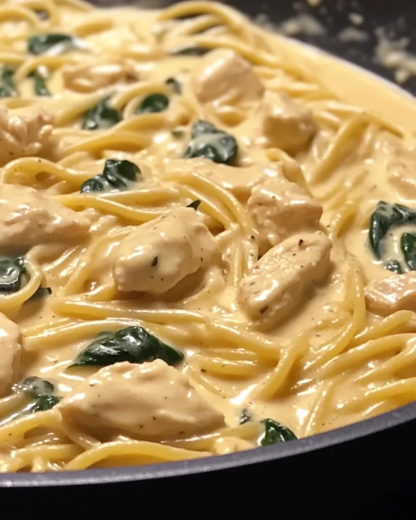 Espagueti de Pollo Cremoso
