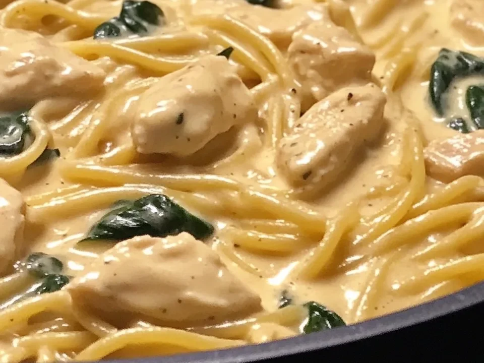 Espagueti de Pollo Cremoso