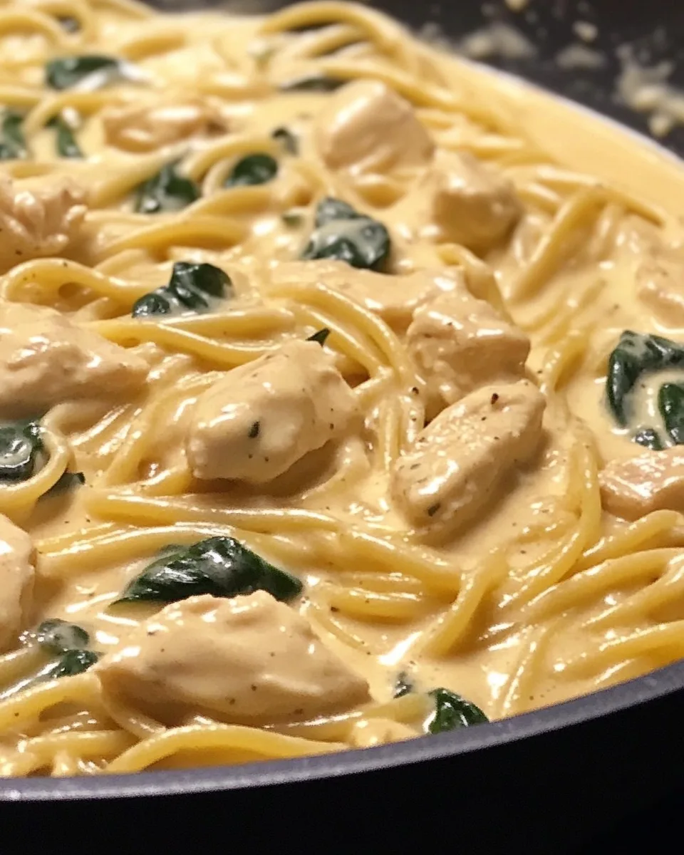 Espagueti de Pollo Cremoso