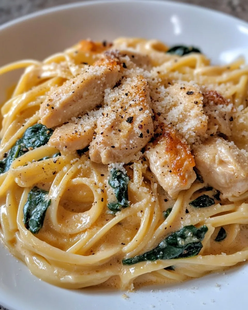Pasta de Pollo con Salsa Cremosa