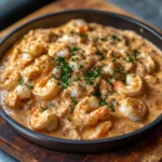 Fettuccine Alfredo con Camarones y Carne de Cangrejo