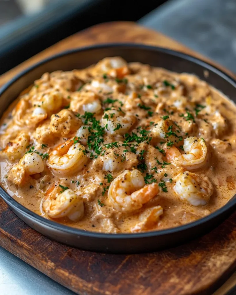 Fettuccine Alfredo con Camarones y Carne de Cangrejo