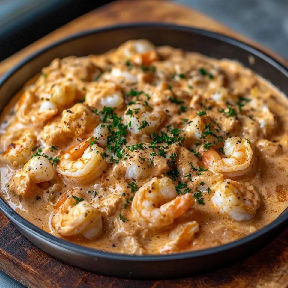 Fettuccine Alfredo con Camarones y Carne de Cangrejo
