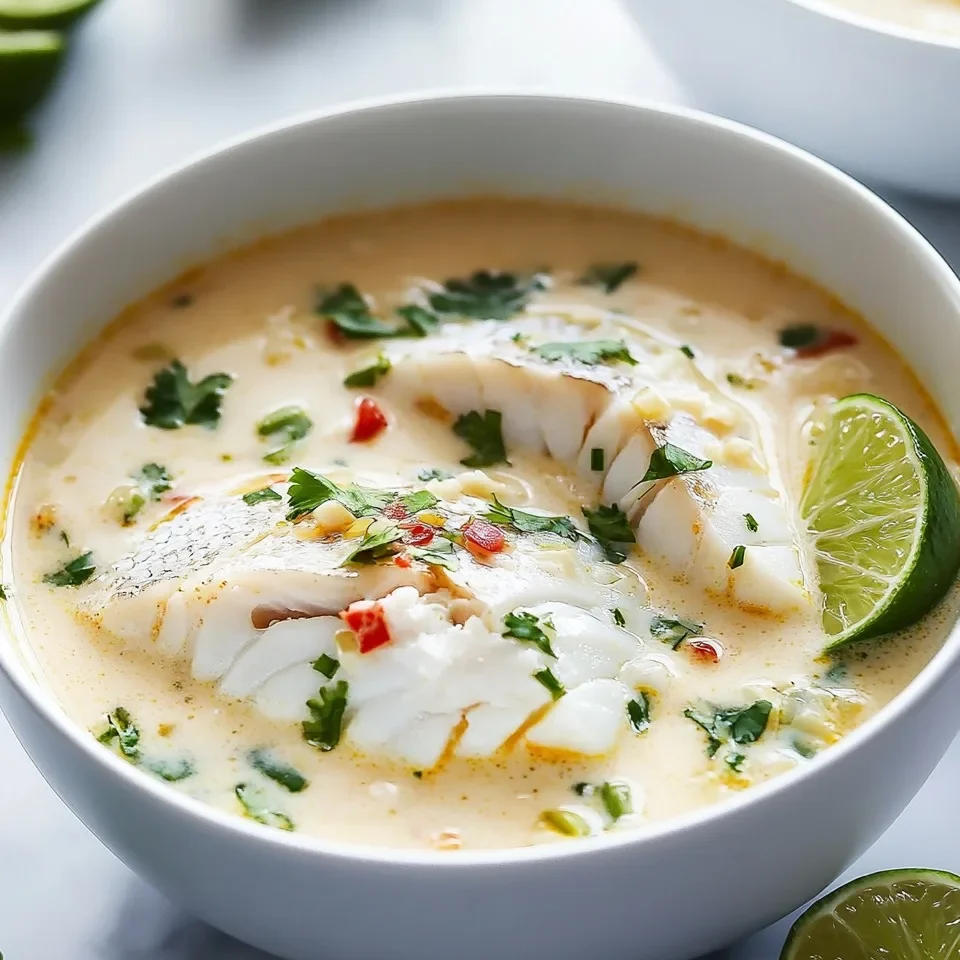 Sopa de Pescado con Coco y Limón
