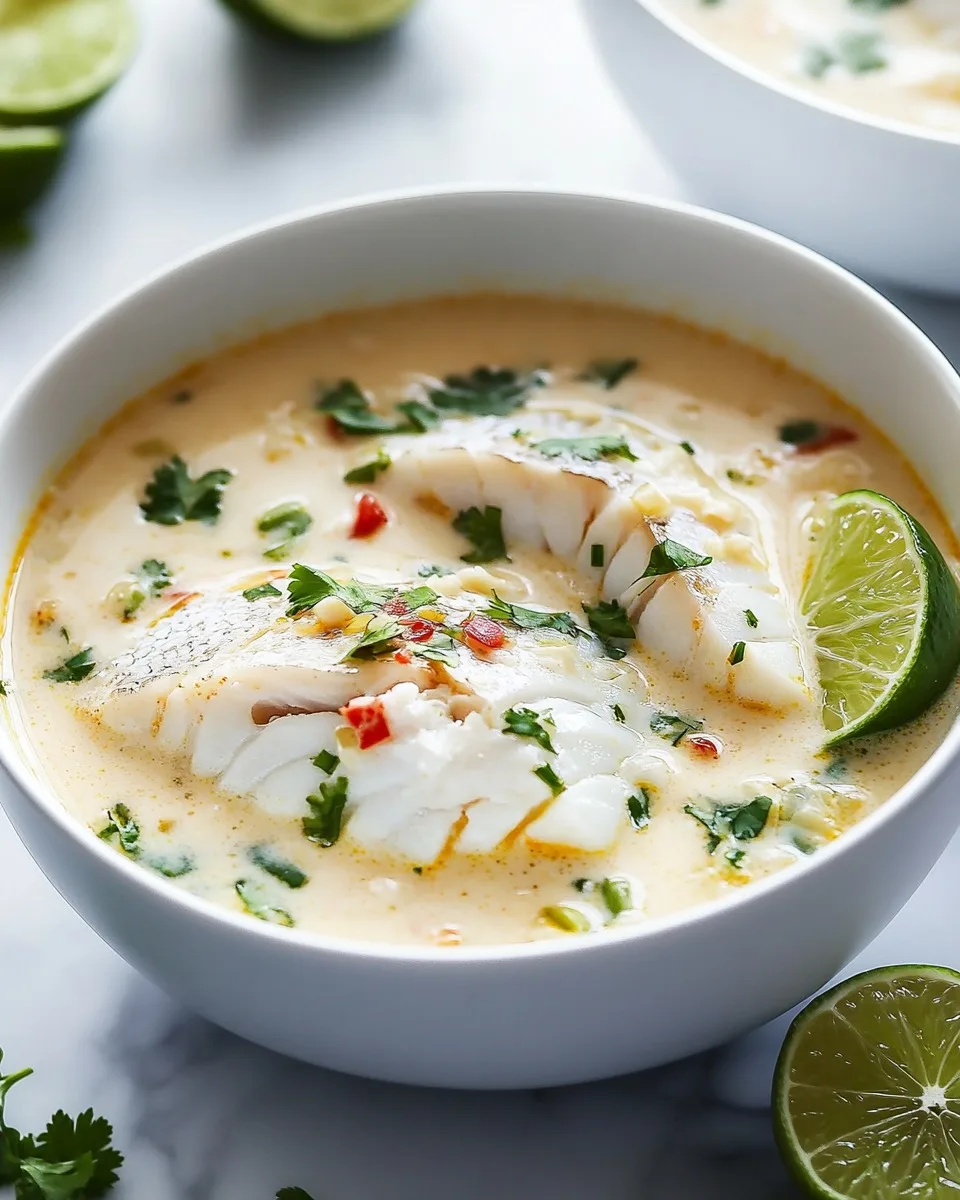 Sopa de Pescado con Coco y Limón