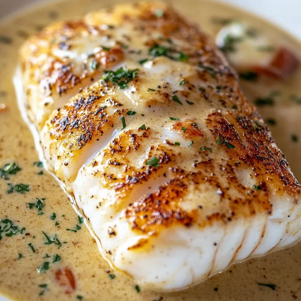 Pargo Sellado con Salsa de Crema de Langosta