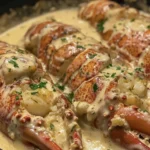 Colas de Langosta con Mantequilla de Ajo Cremosa