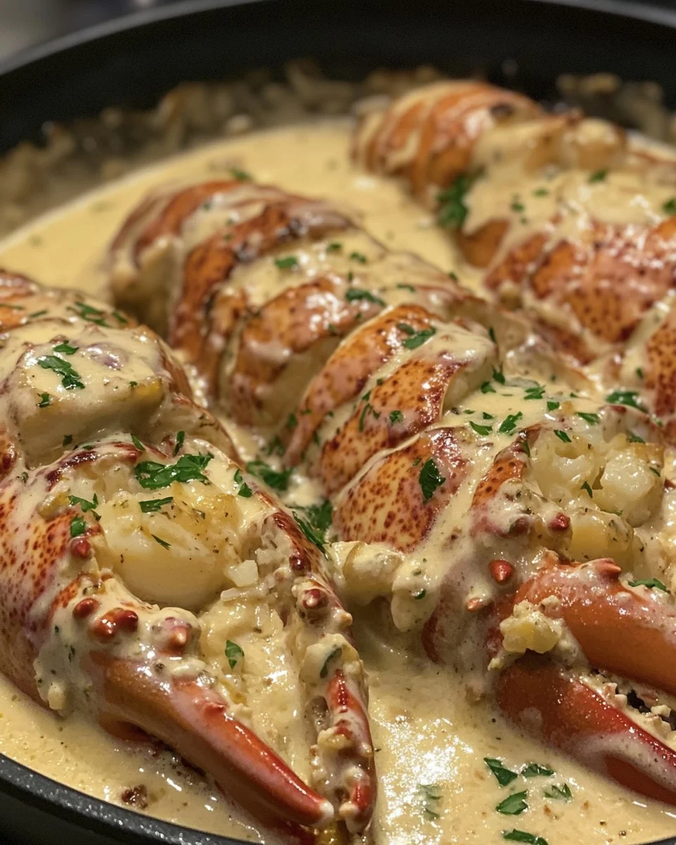 Colas de Langosta con Mantequilla de Ajo Cremosa