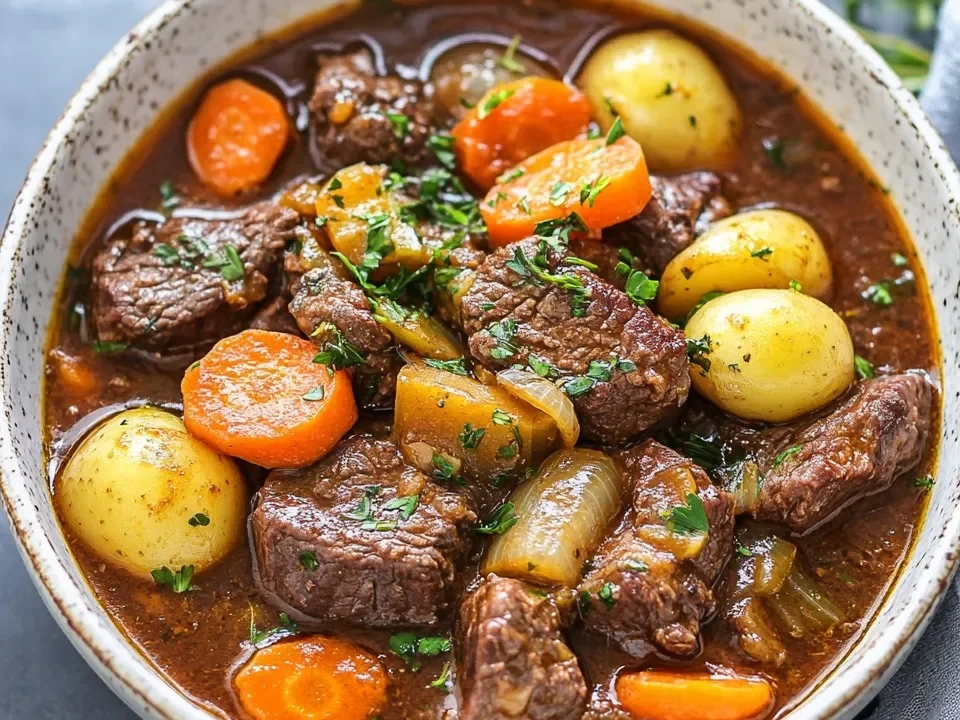 Estofado de Carne de Res Griego Tradicional con un Toque Moderno