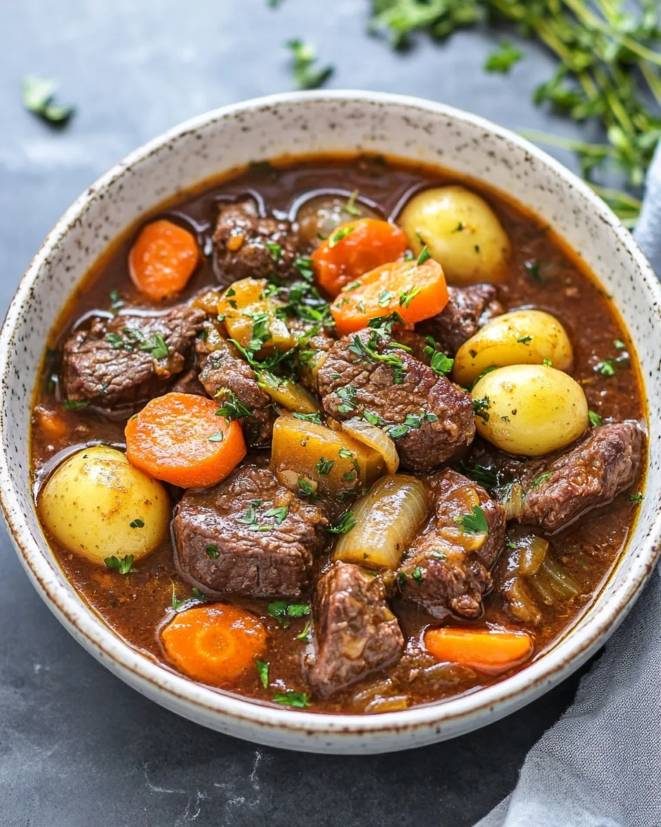Estofado de Carne de Res Griego Tradicional con un Toque Moderno