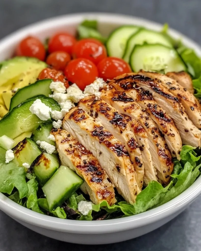 Ensalada de Pollo a la Parrilla en Tazón