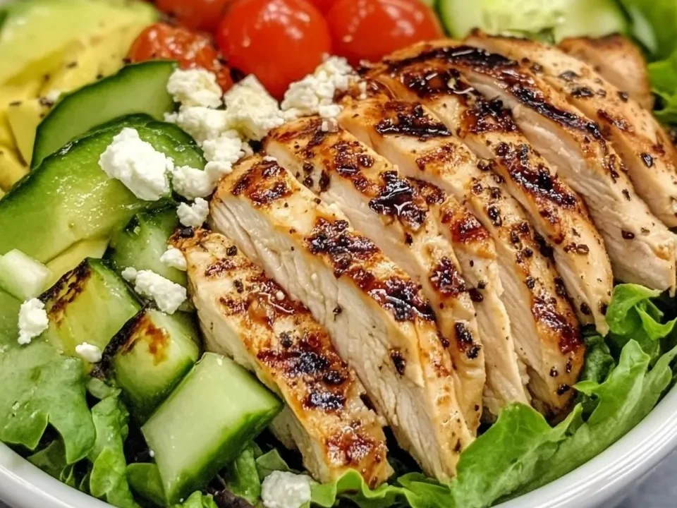 Ensalada de Pollo a la Parrilla en Tazón