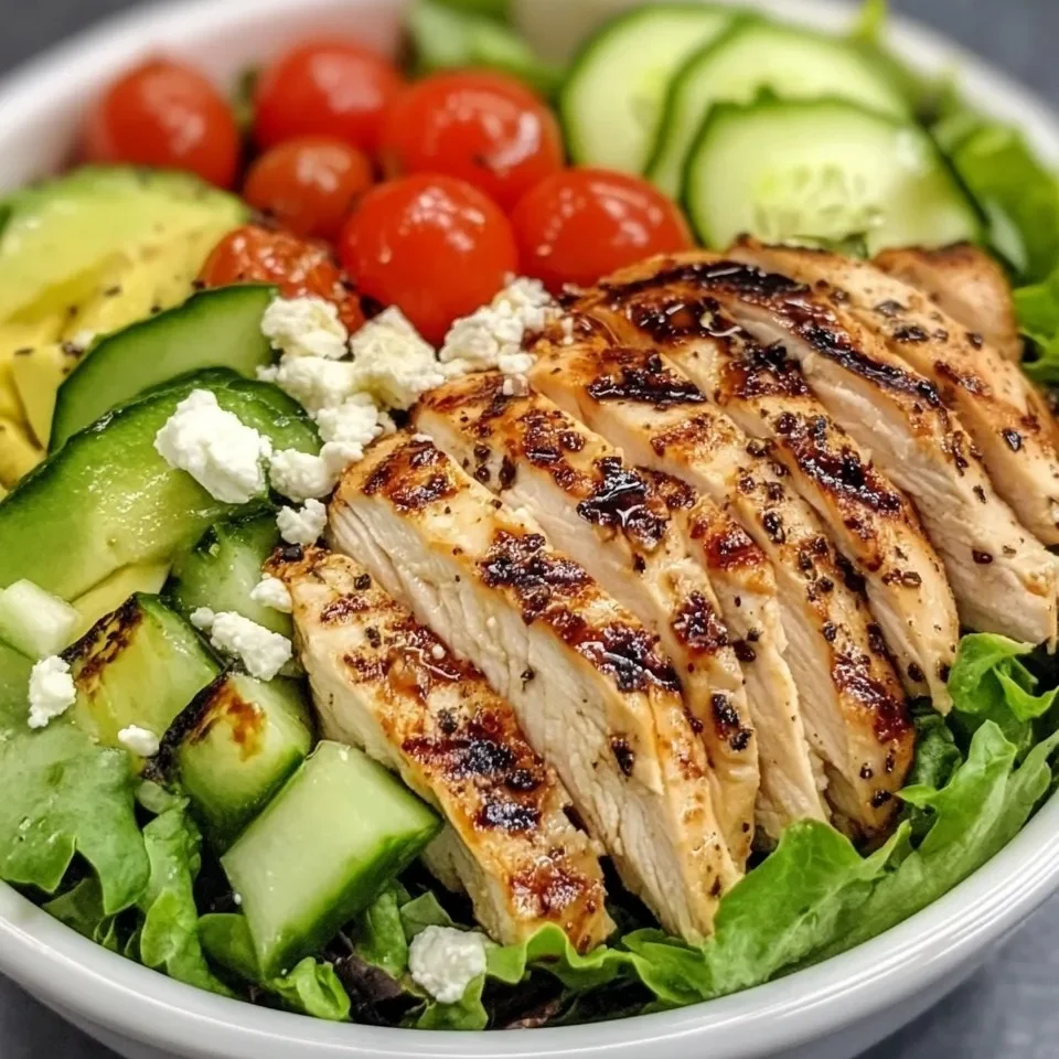 Ensalada de Pollo a la Parrilla en Tazón