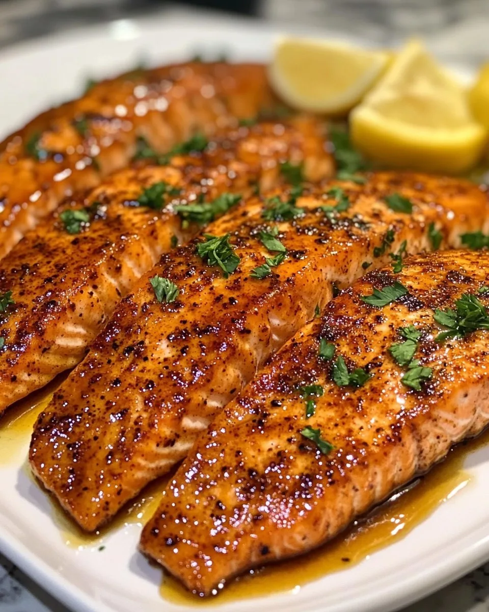 Salmón con Mantequilla de Miel Cajún
