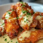 Alitas de Pollo Crujientes en Salsa Alfredo Decadente