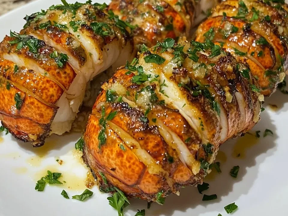 Colas de Langosta con Mantequilla de Ajo
