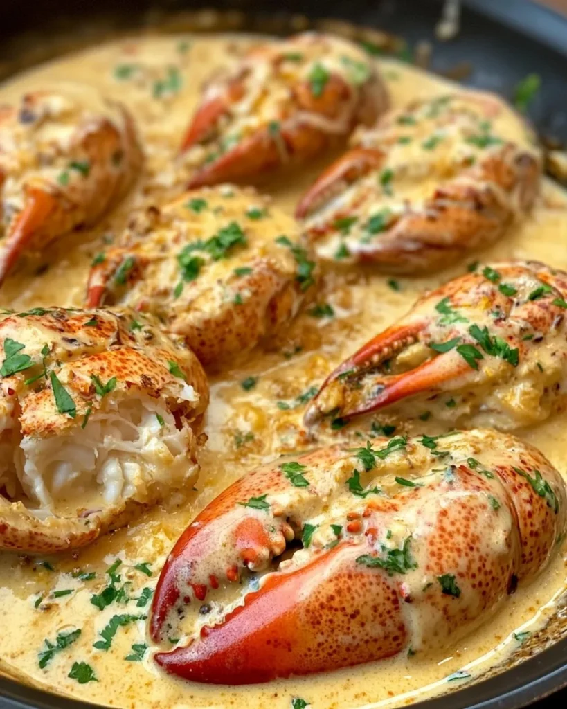Colas de Langosta con Mantequilla de Ajo Cremosa