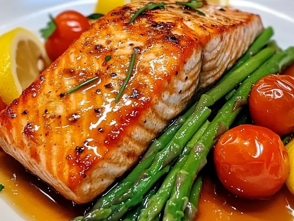 Salmón con Verduras en Su Jugo