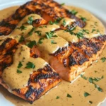 Salmón a la Parrilla con Salsa Cremosa de Mostaza Dijon