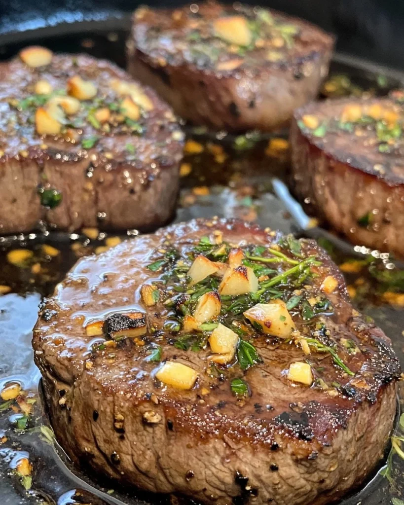 Filete Mignon con Mantequilla de Ajo