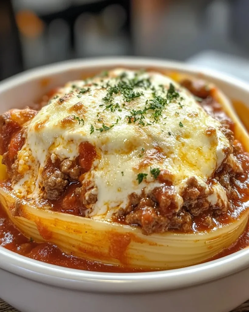 Conchas de Pasta Rellenas de Ricotta y Carne con Queso