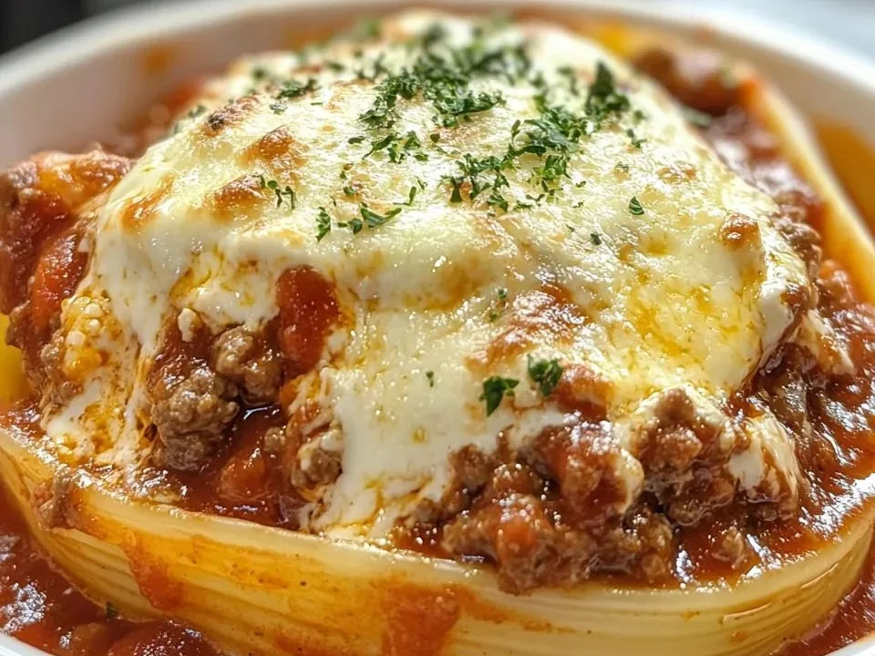 Conchas de Pasta Rellenas de Ricotta y Carne con Queso