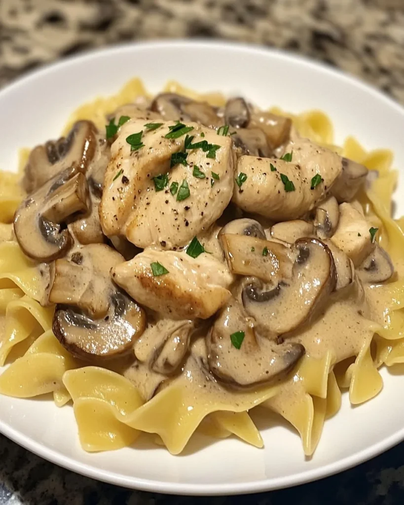 Salsa Stroganoff de Pollo y Champiñones
