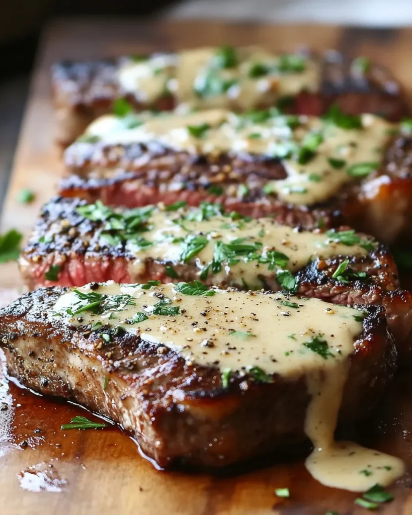 Bistec con Salsa Cremosa de Ajo