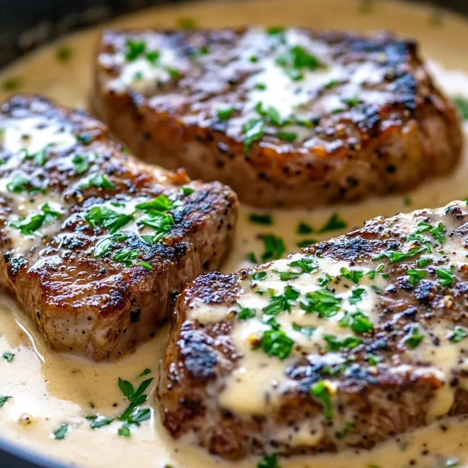 Bistec con Salsa Cremosa de Ajo