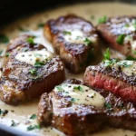 Filete con Salsa de Crema de Ajo