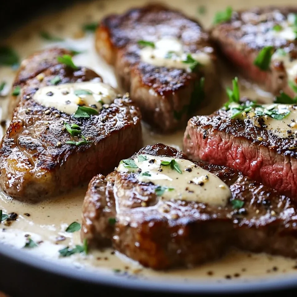 Filete con Salsa de Crema de Ajo