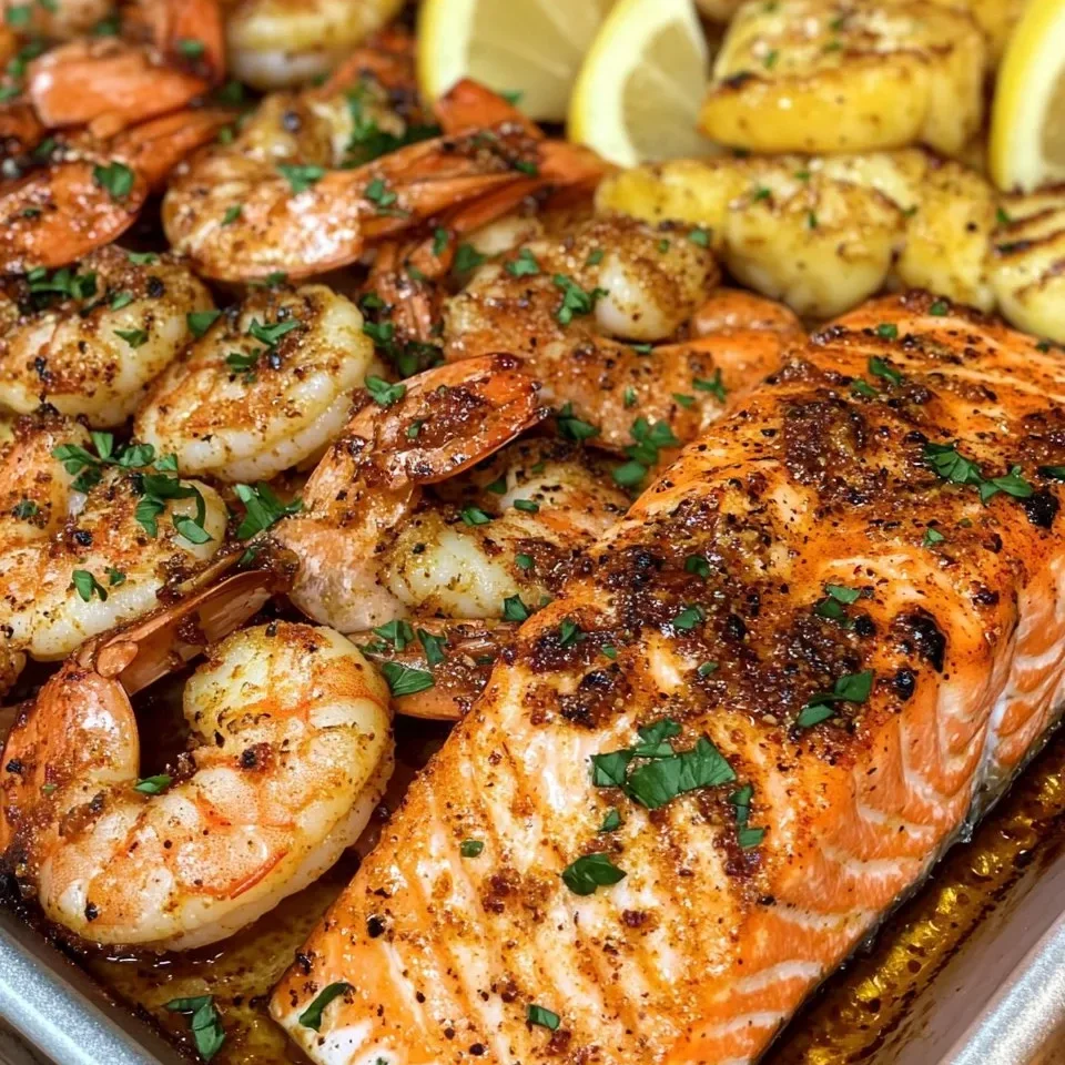 Salmón y Camarones Cajún Audaces y Picantes