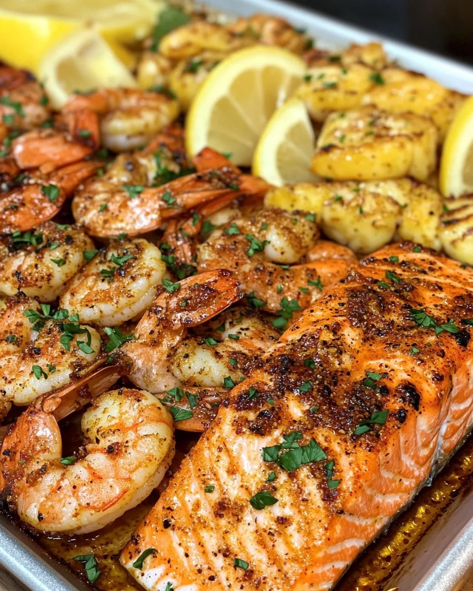 Salmón y Camarones Cajún Audaces y Picantes