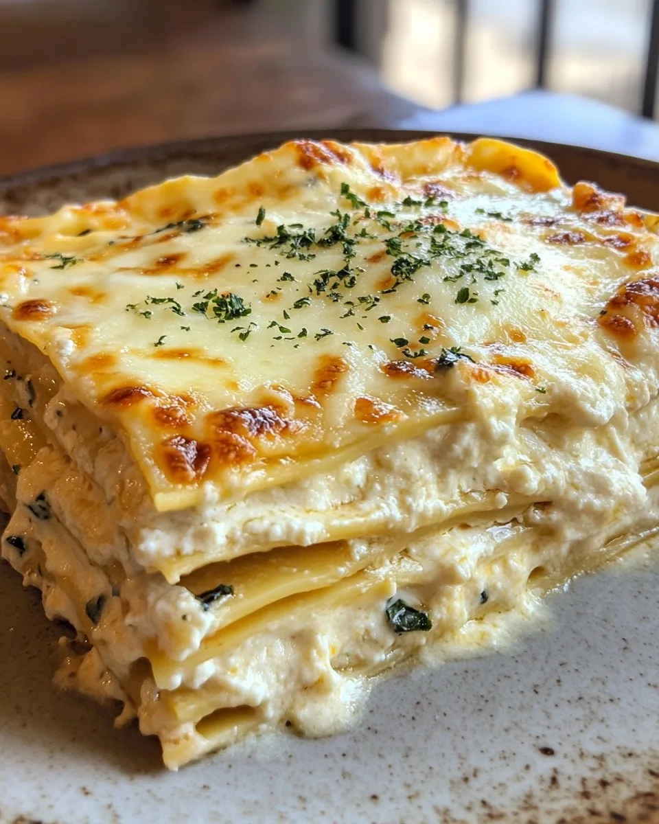 Lasaña de Pollo Cremosa con Salsa Blanca