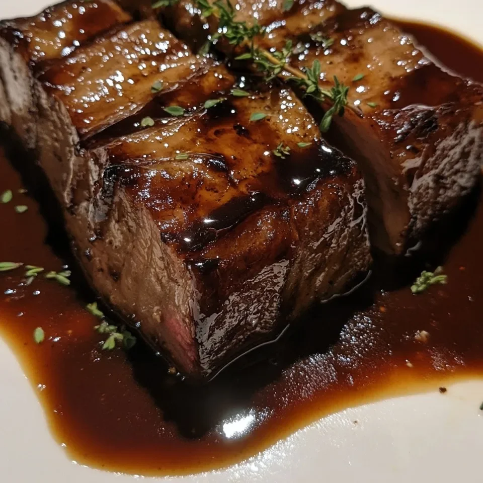 Pecho de Res en Salsa de Cebolla Balsámica Aromática delicioso.