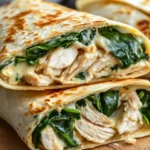 Wraps de Pollo Crujiente con Queso y Ajo