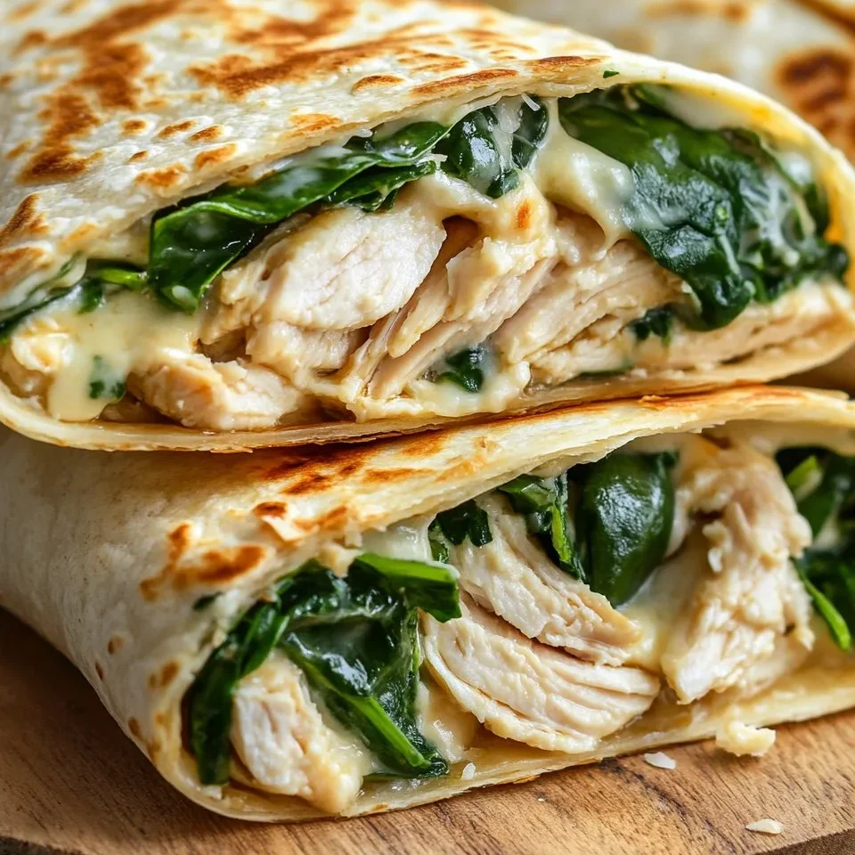 Wraps de Pollo Crujiente con Queso y Ajo