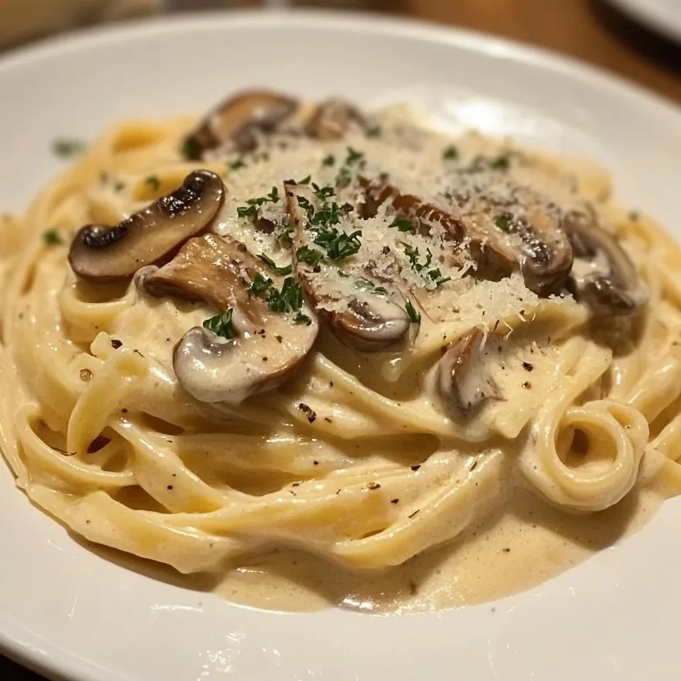 Pasta Cremosa con Champiñones