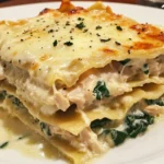 Lasaña de Pollo Cremosa con Salsa Blanca