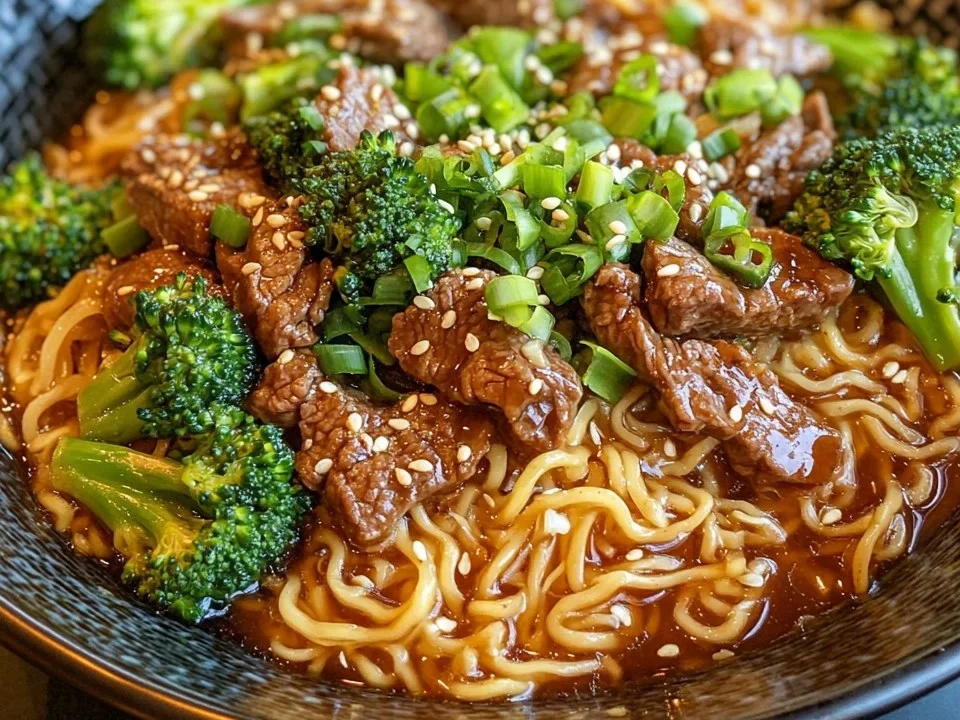 Ramen de Res y Brócoli