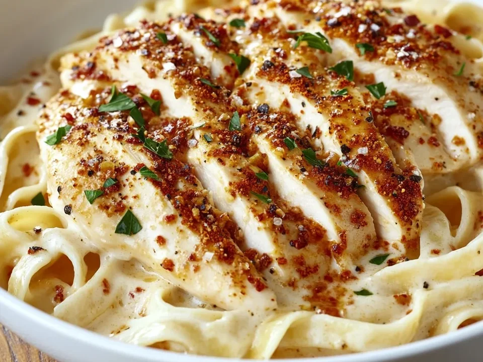 Poulet Cajun Épicé Alfredo