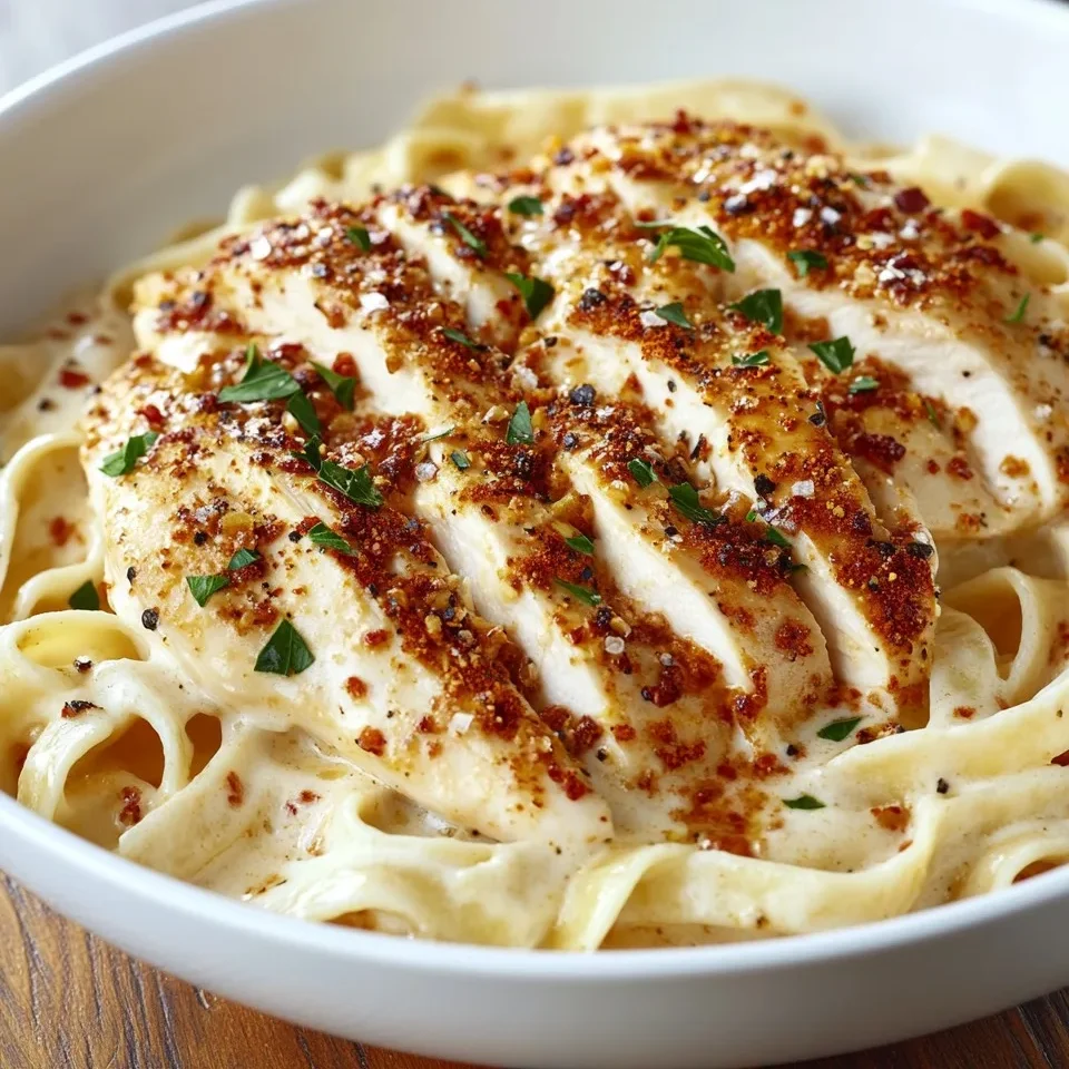 Poulet Cajun Épicé Alfredo
